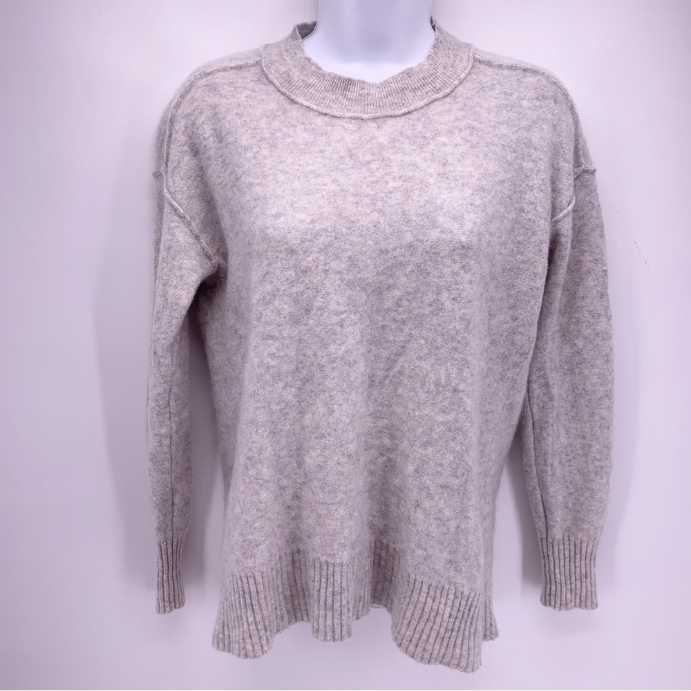 Anthropologie Pilcro Gray Cashmere Turtleneck Sweater Size Small